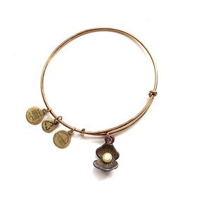 Alex and Ani gold clam bracelet